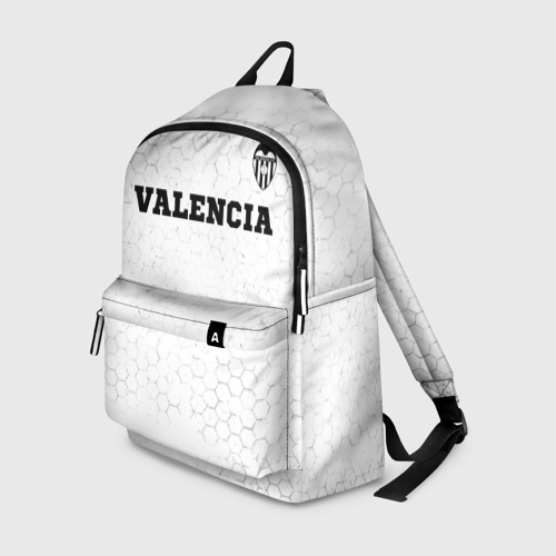 Рюкзак с принтом Valencia sport на светлом фоне посередине, вид спереди №1