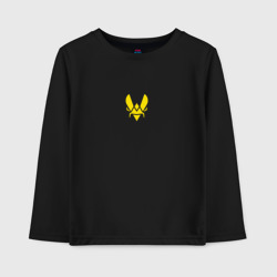 Vitality - желтый логотип команды – Детский лонгслив хлопок с принтом купить со скидкой в -20%