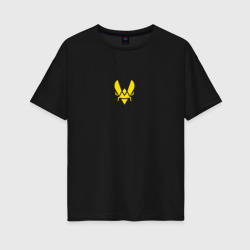 Vitality - желтый логотип команды – Женская футболка хлопок Oversize с принтом купить со скидкой в -16%