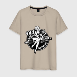 Old school garage  – Мужская футболка хлопок с принтом купить со скидкой в -20%