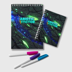 Блокнот Abiotic Factor logo  bright neon