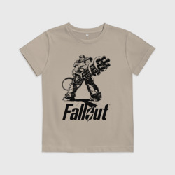 Детская футболка хлопок Фоллаут - силовая броня