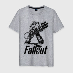 Фоллаут - силовая броня – Мужская футболка хлопок с принтом купить со скидкой в -20%