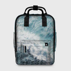 Морская бирюзовая волна – Женский рюкзак 3D с принтом купить