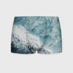 Морская бирюзовая волна – Мужские трусы 3D с принтом купить