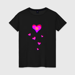 Лайки сердца точки – Женская футболка хлопок с принтом купить со скидкой в -20%
