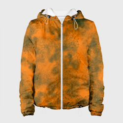 Оранжевый в зеленых пятнах – Женская куртка 3D с принтом купить со скидкой в -10%