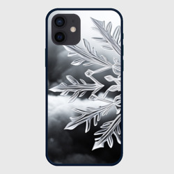 Чено-белая снежинка – Чехол для iPhone 12 Mini с принтом купить