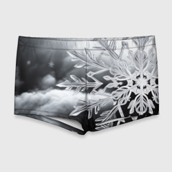 Чено-белая снежинка – Мужские купальные плавки 3D с принтом купить со скидкой в -11%