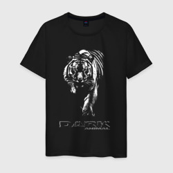 Тигр в темноте  – Мужская футболка хлопок с принтом купить со скидкой в -20%