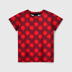 Паттерн с  красными яблоками – Детская футболка 3D с принтом купить со скидкой в -33%