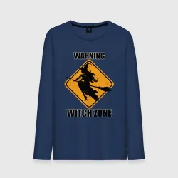 Мужской лонгслив хлопок Предупреждающий знак witch zone
