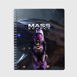 Mass   Effect ТалиЗора и космический корабль – Тетрадь с принтом купить