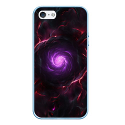 Космическая объемная абстракция с фиолетовым  свечением  – Чехол для iPhone 5/5S матовый с принтом купить