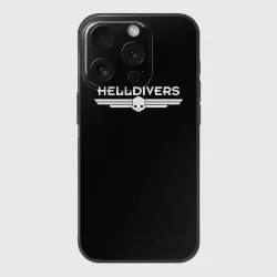 Чехол для iPhone 15 Pro силиконовый с защитой камеры Helldivers шутер