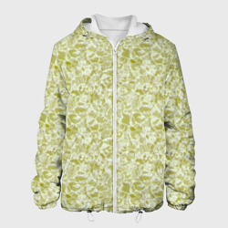 Паттерн светло-зеленые волны – Мужская куртка 3D с принтом купить со скидкой в -10%