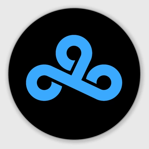 Круглый коврик для мышки Cloud9 - logo
