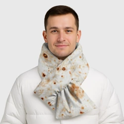 Шарф-пуховик 3D Текстура светлого лаваша - фото 2