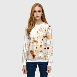 Женский свитшот 3D Текстура светлого лаваша - фото 2