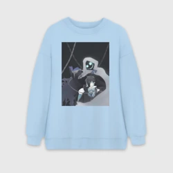 Женский свитшот oversize без начеса хлопок Ванитас Мемуары Ванитаса