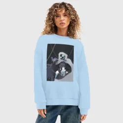 Женский свитшот oversize без начеса хлопок Ванитас Мемуары Ванитаса - фото 2