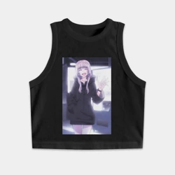 Женская укороченная майка-топ хлопок Надзуна Нанакуса - Песнь ночных сов