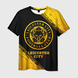 Leicester City - gold gradient – Мужская футболка 3D с принтом купить со скидкой в -26%