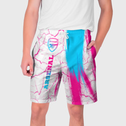 Arsenal neon gradient style по-вертикали – Мужские шорты 3D с принтом купить