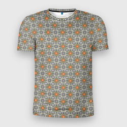 Геометрический разноцветный узор  – Мужская футболка 3D Slim с принтом купить со скидкой в -9%