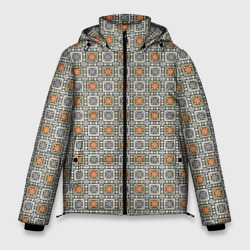 Геометрический разноцветный узор  – Мужская зимняя куртка 3D с принтом купить