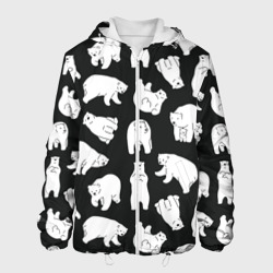 Узор белые медведи – Мужская куртка 3D с принтом купить со скидкой в -10%