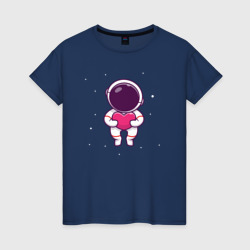 Любовь в космосе – Женская футболка хлопок с принтом купить со скидкой в -20%