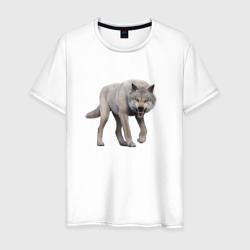 Волк рычит – Мужская футболка хлопок с принтом купить со скидкой в -20%