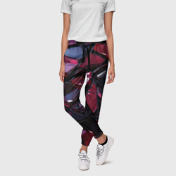 Темный абстрактный рубин – Женские брюки 3D с принтом купить