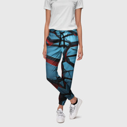 Объемная плитка  абстракции – Женские брюки 3D с принтом купить
