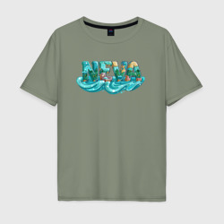 Река Нева – Мужская футболка хлопок Oversize с принтом купить со скидкой в -16%