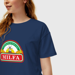 Женская футболка хлопок Oversize Milfa милфа - фото 2