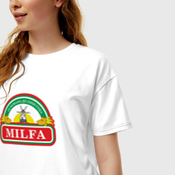 Женская футболка хлопок Oversize Milfa милфа - фото 2