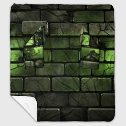 Плед с рукавами Зеленые неоновые кирпичи