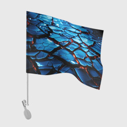 Синие поломанные камни – Флаг для автомобиля с принтом купить