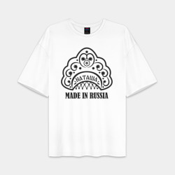 Женская футболка Oversize хлопок premium Наташа made in Russia