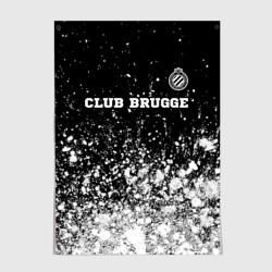 Club Brugge sport на темном фоне посередине – Постер с принтом купить