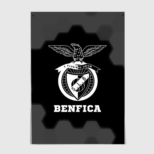 Постеры с принтом Benfica sport на темном фоне, вид спереди №1