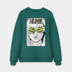 Мужской свитшот oversize без начеса хлопок Paramore - Hayley Williams