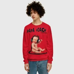 Мужской свитшот 3D Papa Roach - baby with headphones - фото 2