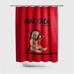 Штора 3D для ванной Papa Roach - baby with headphones