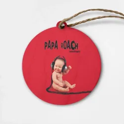 Деревянная игрушка круг Papa Roach - baby with headphones