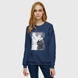 Женский свитшот хлопок Магическая битва Итадори и Нанами  - фото 2