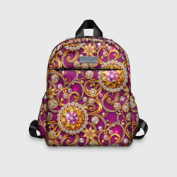 Ювелирные украшение на фиолетовом фоне – Детский рюкзак 3D с принтом купить со скидкой в -33%