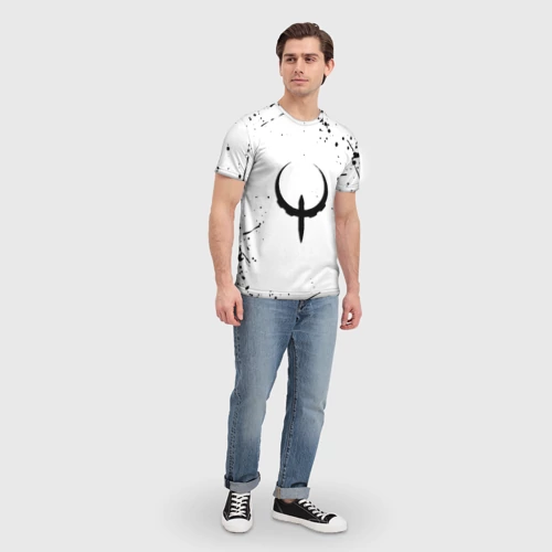 Мужская футболка 3D Квейк краски текстура гейм - фото 5